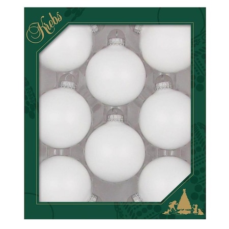 Christmas By Krebs Christmas by Krebs Classic White Velvet Ball Ornaments 3 in. CBK02613